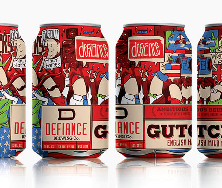 Defiance Brewery Gutch Cans